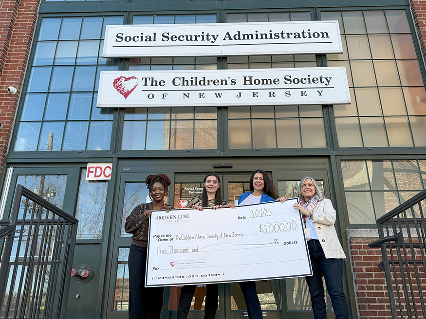 ModernLineFurniture.com donated $5,000 to The Children’s Home Society of New Jersey.